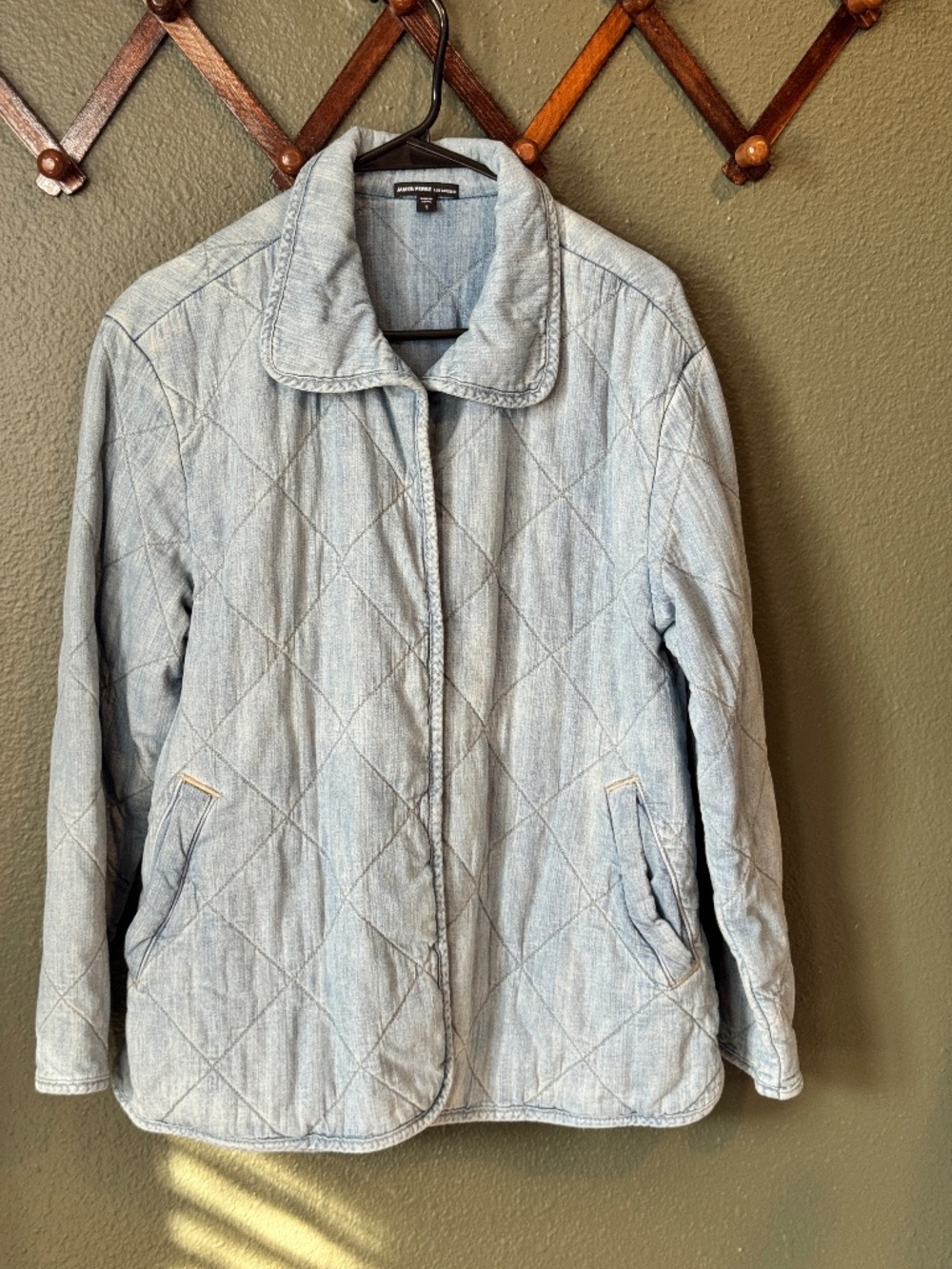 James Perse Quilted Denim Jacket Size 1 (Small)